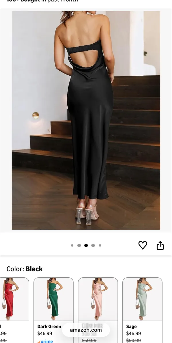 Amazon Blue Backless Dress - Image 3