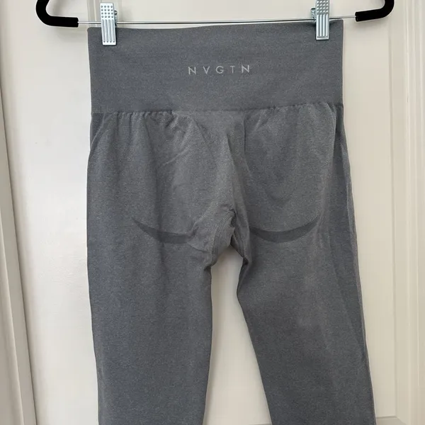 NVGTN Gray High-Waisted Leggings - Image 2