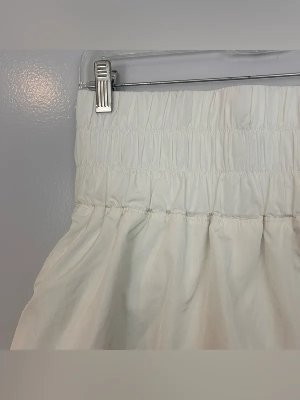 Free People Movement The Way Home High Waisted White Activewear Shorts Large - Image 4