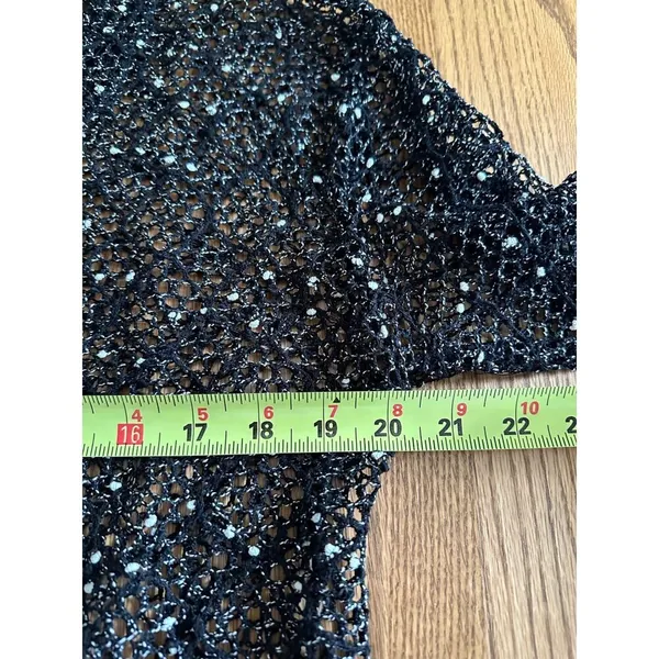 Kaktus Y2k Toggle Closure Lace Knit Open Front Cardigan Front Goth Fairy Sz XL - Image 8