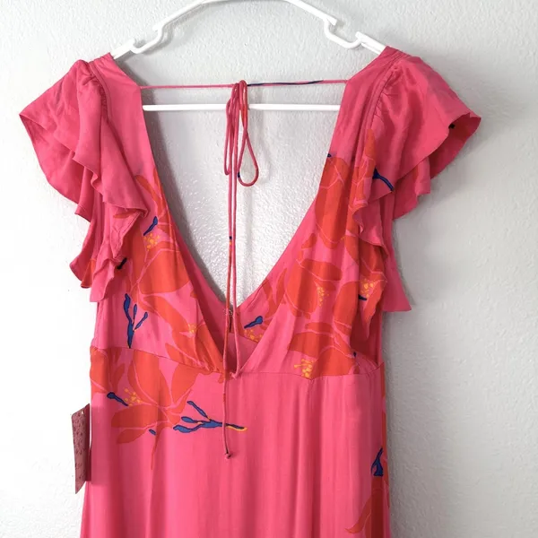 Free People Womens Size-6 She's A Waterfall Maxi Dress Pink‎ $128 - Image 10