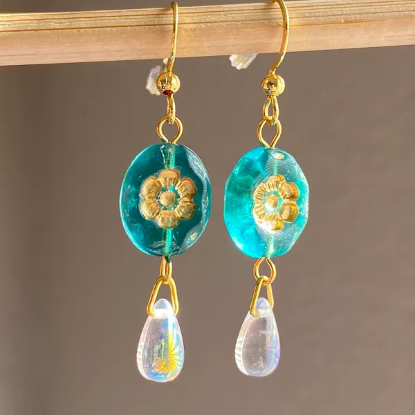 quality Czech glass beads fairy chic dangle earrings💐 - Image 2