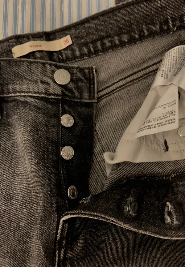 Levi's Wedgie Straight Black Jeans - Image 4