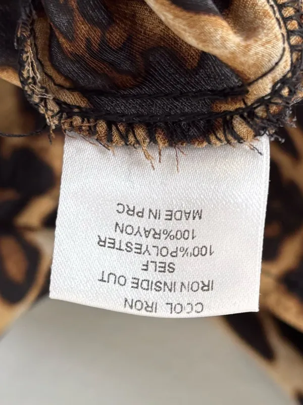 Meshki Leopard Cheetah Print Midi Slip Dress Cowl Neck Party Event Cocktail - Image 12