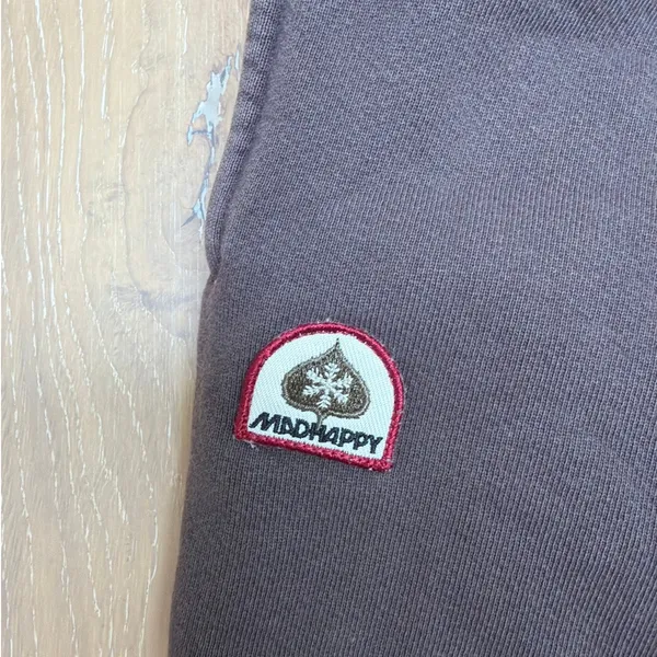 Mad Happy Sweatpants Straight Leg Aspen Size S Brown Cream - Image 5