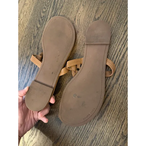 Tory Burch Miller Sandals Sz 11 brown Leather - Image 12