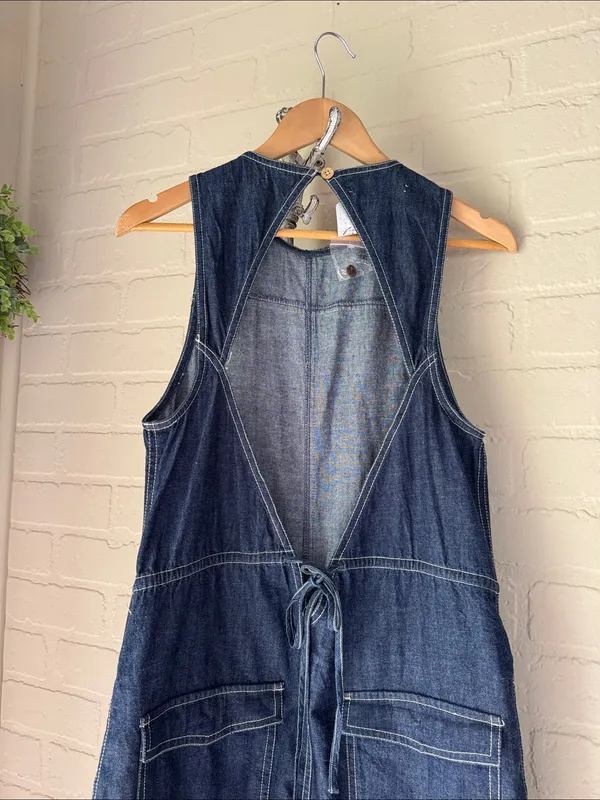 FREE PEOPLE We The Free Do No Wrong jumpsuit dark denim NEW - Image 6