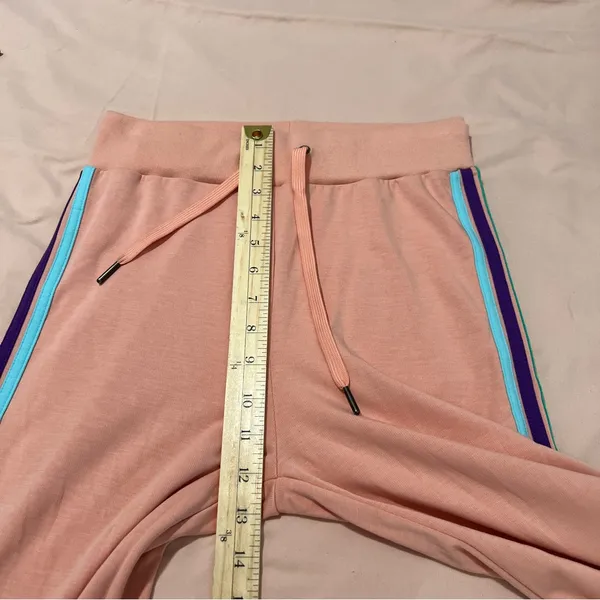 Electric Yoga Sundrop Jogger Pants‎ Womens Size S Pink Rainbow Side Stripes - Image 13