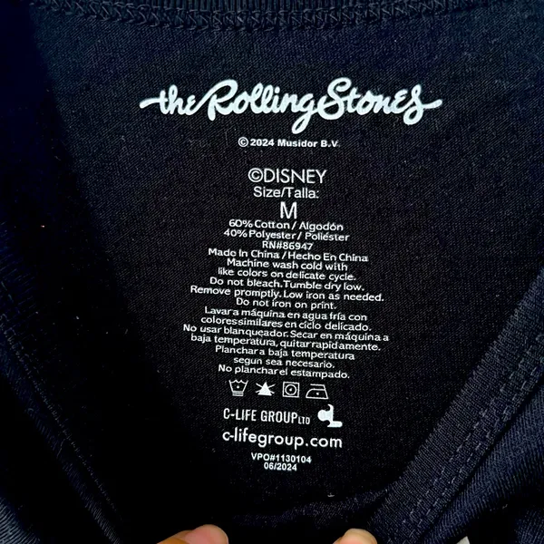 ROLLING STONES Black Crop Top - Image 4