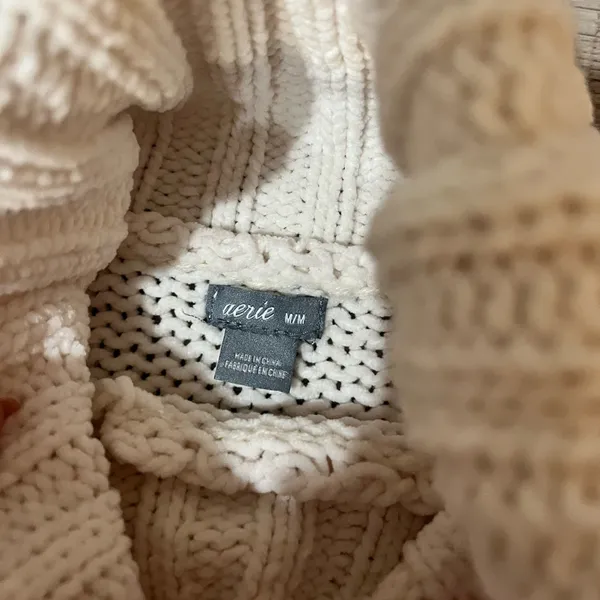 AERIE Oversized Turtleneck Knit Sweater - Image 4