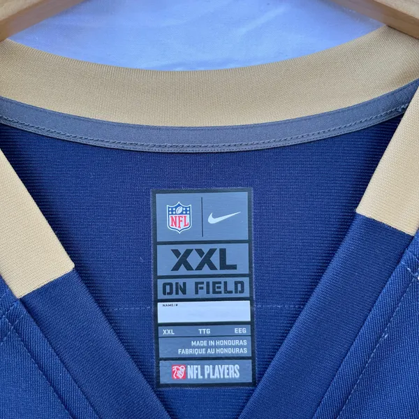 Nfl | Nike Rams Short Sleeve Jersey Jared Goff Xxl Navy And Gold - Image 4