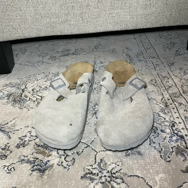 Birkenstock Boston Soft Stone Coin Suede - Image 5