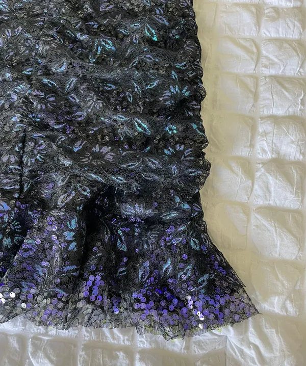 For Love & Lemons Rodin Sequin Mesh Ruched Mini Dress - Image 8