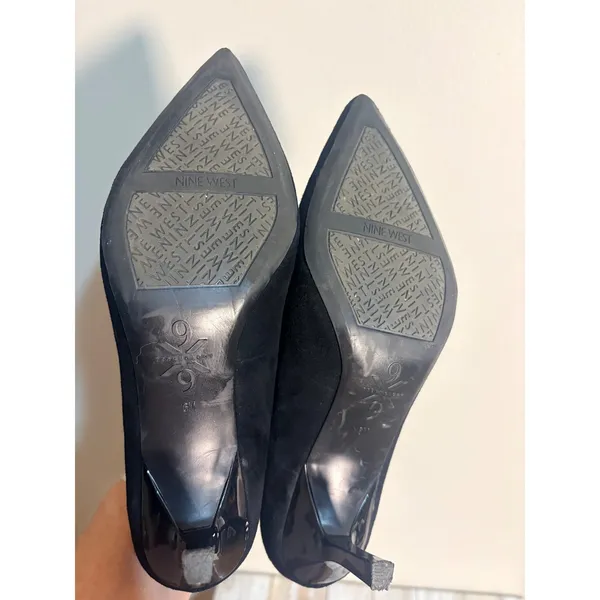 Nine West Kuna 9X9 Womens Black Suede Pointed Toe Pumps Size 6M‎ Comfort Heels - Image 10