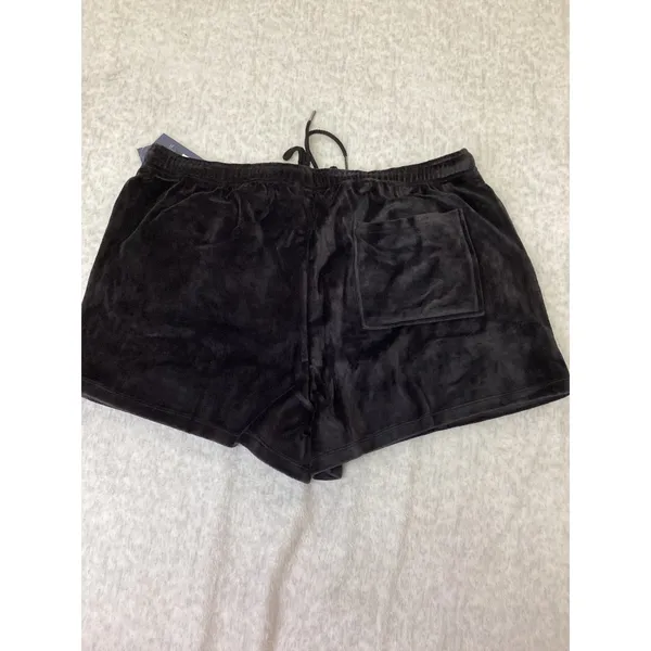 Leisure Studio Womens Black Velour High-Rise Shorts NWT XL PR79LZ - Image 5
