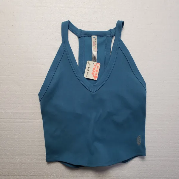 Free People Movement Women's All Clear V-Neck Cami in Celestial Blue size XL NWT - Image 5