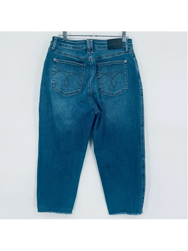 Women's Judy Blue Barrel Fit Culottes Jeans Size 13 Blue - Image 4