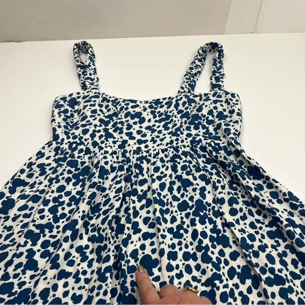Reformation Serene Dress Womens Size 6 Rainey‎ Blue White Mini Festival *FLAW - Image 10