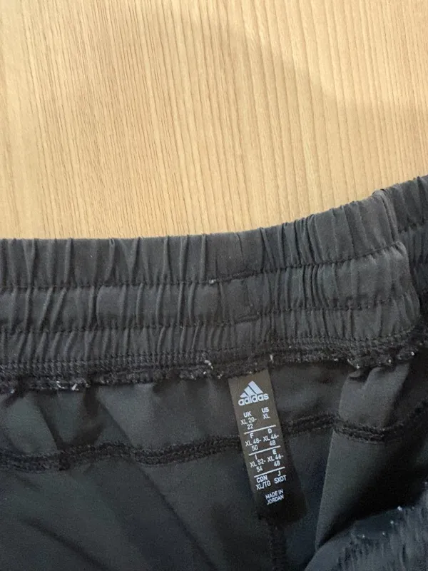 Adidas Athletic Shorts XL Xtra Large Solid Black Elastic Waist PullOn Neutral - Image 2