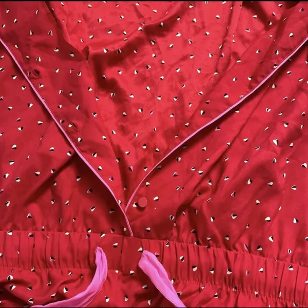 Victoria’s Secret Red Short-Sleeve Pajama Romper - Image 5