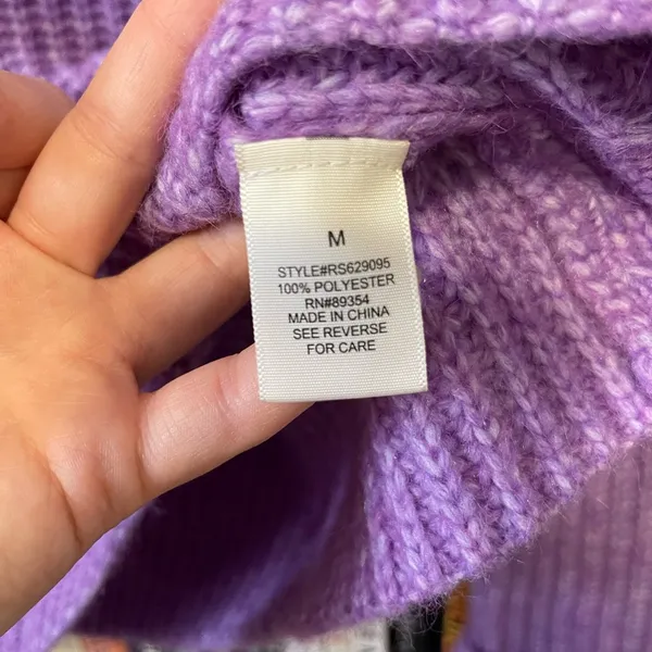 lovely purple turtleneck sweater Size M - Image 2