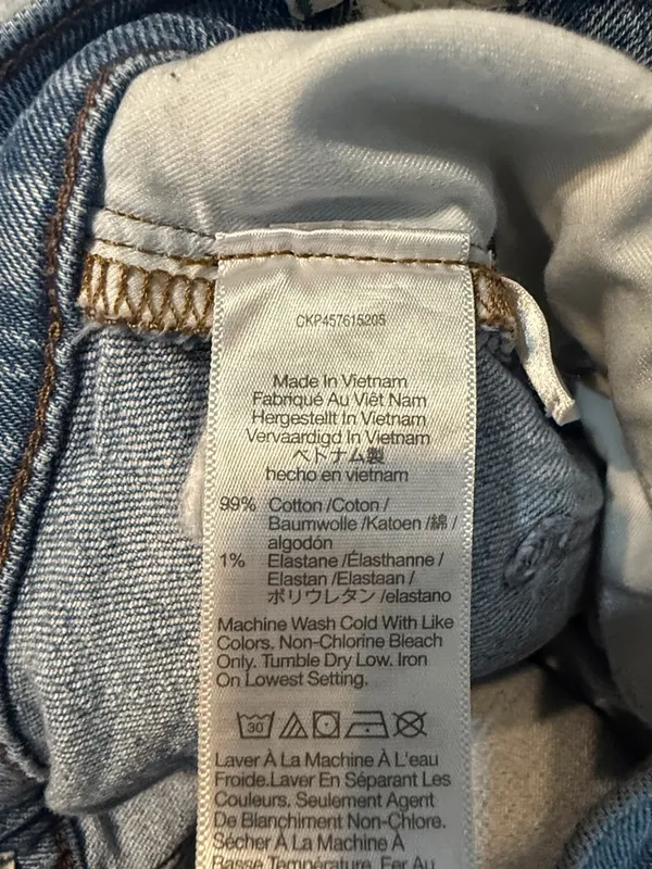 Madewell Light Wash Raw Hem Perfect Vintage Jeans Size 25 - Image 6
