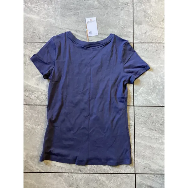 Quince Womens Cotton Modal Scoop Neck Short Sleeve T-Shirt Blue XS NWT - Image 6