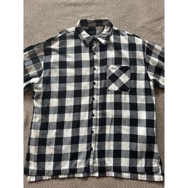 Rails Womens Black Check Long Sleeve Button Blouse Top Flannel‎ Size M - Image 2