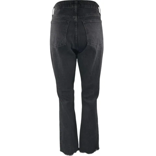 Abercrombie & Fitch Black High Rise Skinny Flared Split Hem Denim Jeans Pants 27 - Image 3
