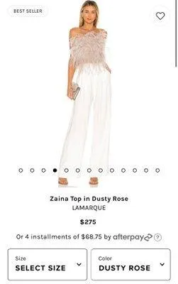 Revolve Lamarque Zaina Top: Feather Top - Image 2
