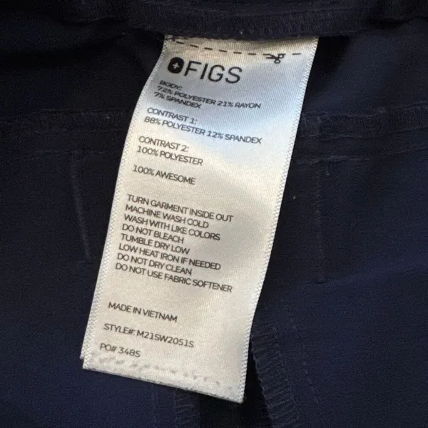 Figs navy jogger scrubs pants size XS/S - Image 2