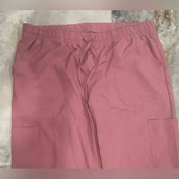 SCRUBAID Performance Pink Cargo Pants with Relaxed Fit and Matte Finish - Image 5