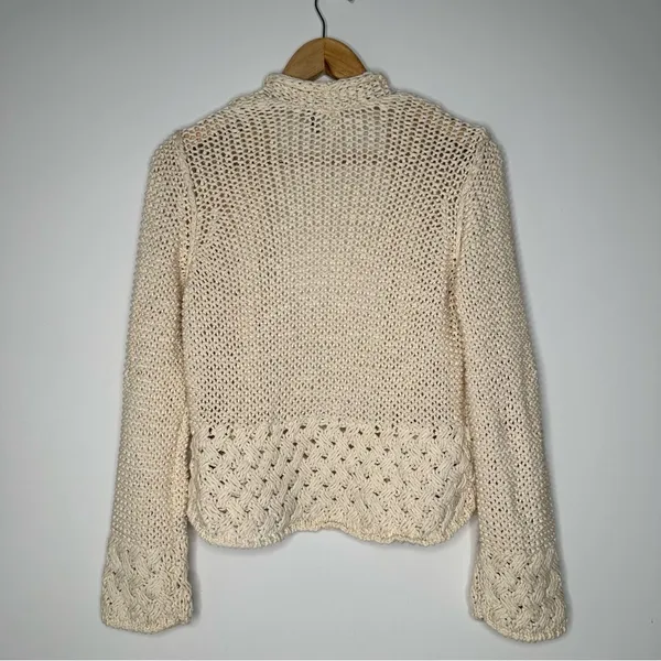 Anthropologie Akemi + Kin Cream Open Cardigan Sweater Size Small - Image 7
