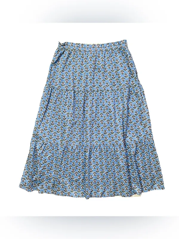 J.Crew Floral Tiered Boho Maxi Skirt Size Large - Image 5