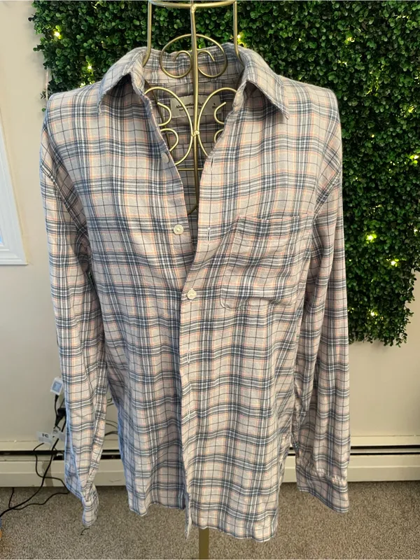 🛒Women’s Abercrombie & Fitch Plaid Button-Down Shirt - Blue & Pink - Image 2