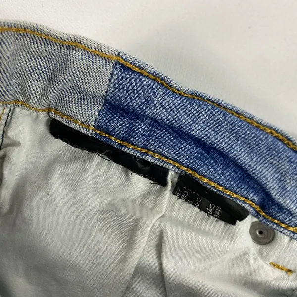Zara Woman Jeans Womens 4 Blue Distressed Slim Tapered Crop Denim Medium‎ Wash - Image 12
