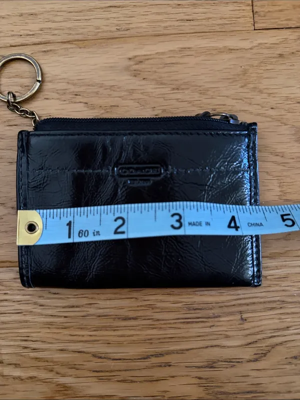 Coach Black Leather Key Ring Card Holder - Image 4