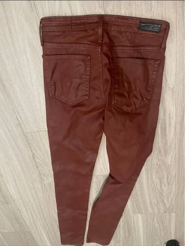 Ag Adriano Goldschmied Rust Red Slim Jeans - Image 3