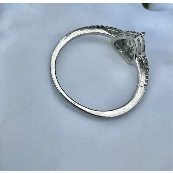 19K GP Heart-Cut CZ Engagement-Style Ring - Image 6