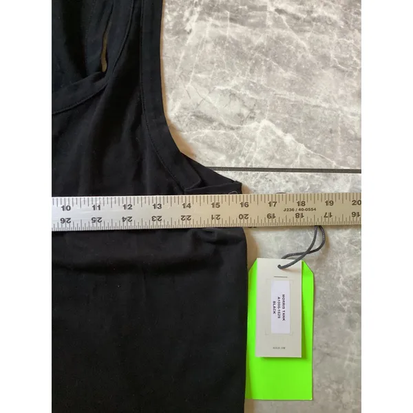 AGOLDE Morris Tank Black Raven Ribbed Racerback Scoop Neck Top A1006-1629 Size M - Image 4