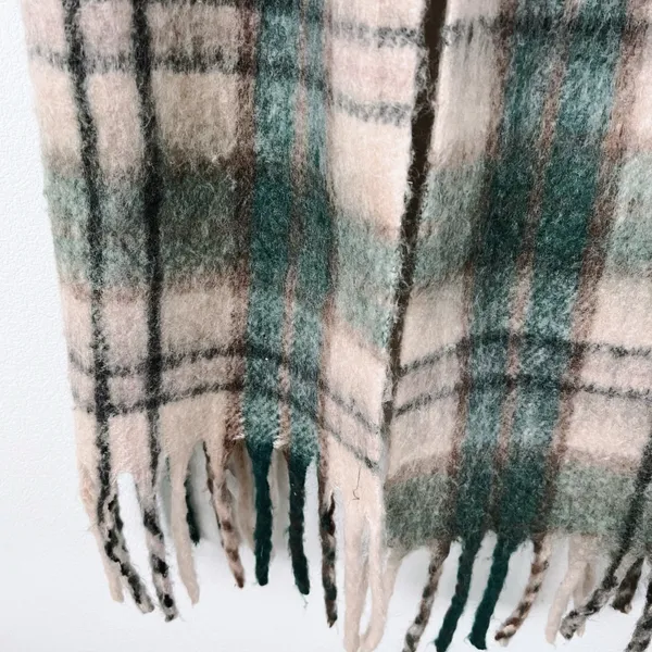 Mango Chunky Wool Plaid Scarf - Image 3