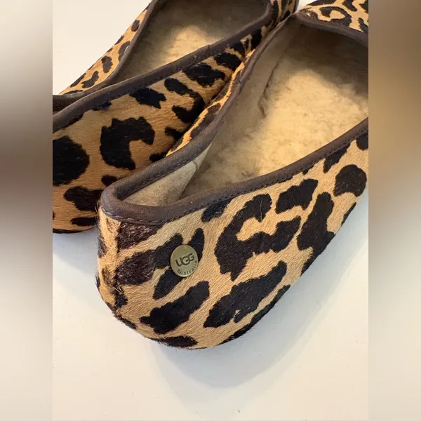 UGG Australia Blyss‎ calf hair Leopard Print Flats size 8 - Image 7