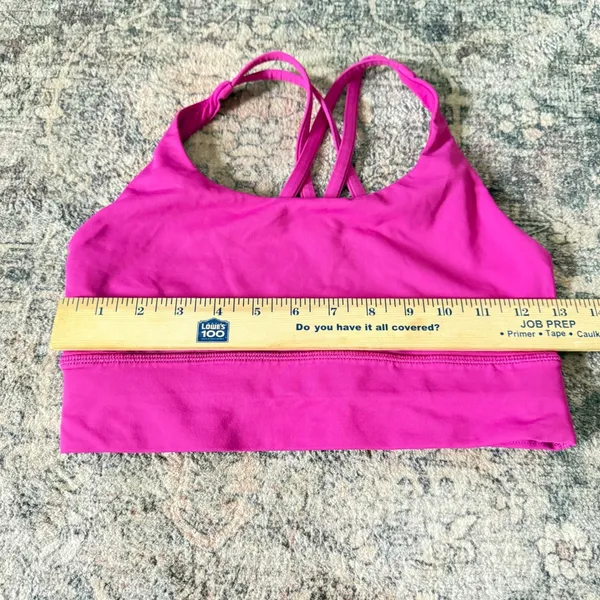 Lululemon Energy Longline Bra Bright Pink Raspberry size 8 W2AV0S - Image 6