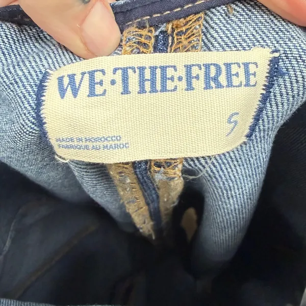 Free People We The Free Sapphire Blue Cotton High Roller Relaxed Denim Jumpsuit - Image 9