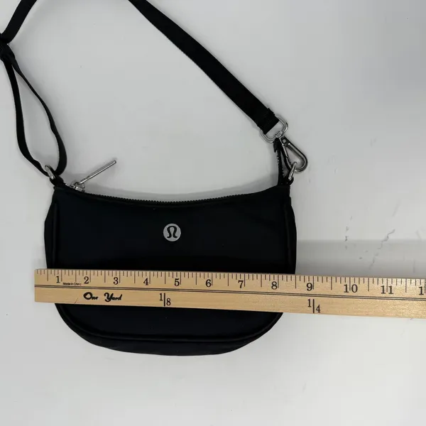 Lululemon City Essentials Shoulder Bag 4L Nylon Black Women O/S Black Mini Bag - Image 8