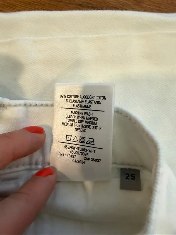 Joe’s jeans high rise white crop jeans wide leg size 25 - Image 6