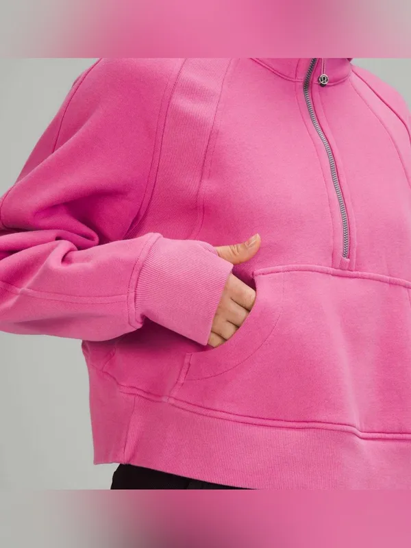 Lululemon Half-Zip Scuba- Pink Blossom Medium/Large - Image 2