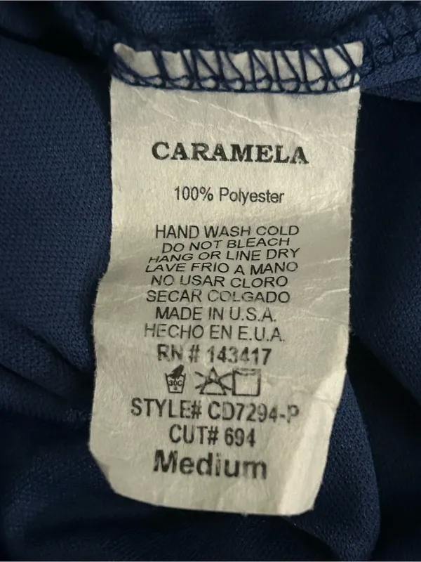 Caramela Striped Halter Maxi Dress in Blue White & Red MD - Image 14