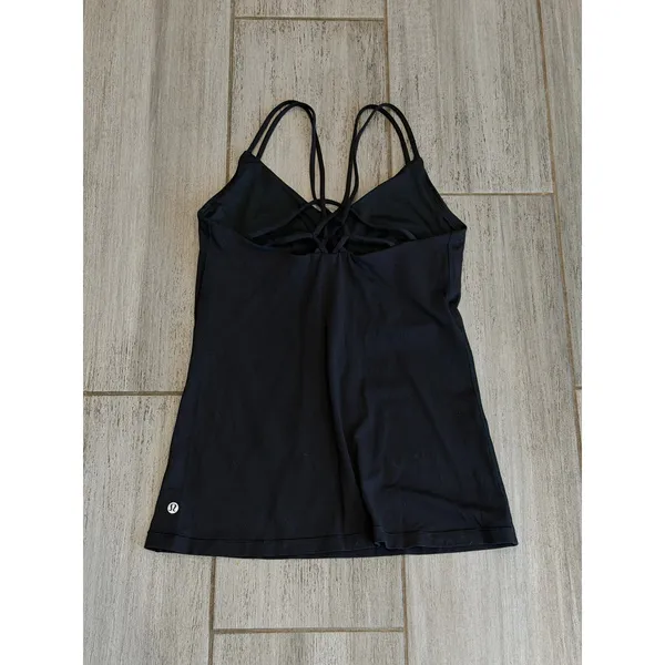 Lululemon Create Your Calm Tank Black Strappy Yoga Active Stretch Women Size 8 - Image 6