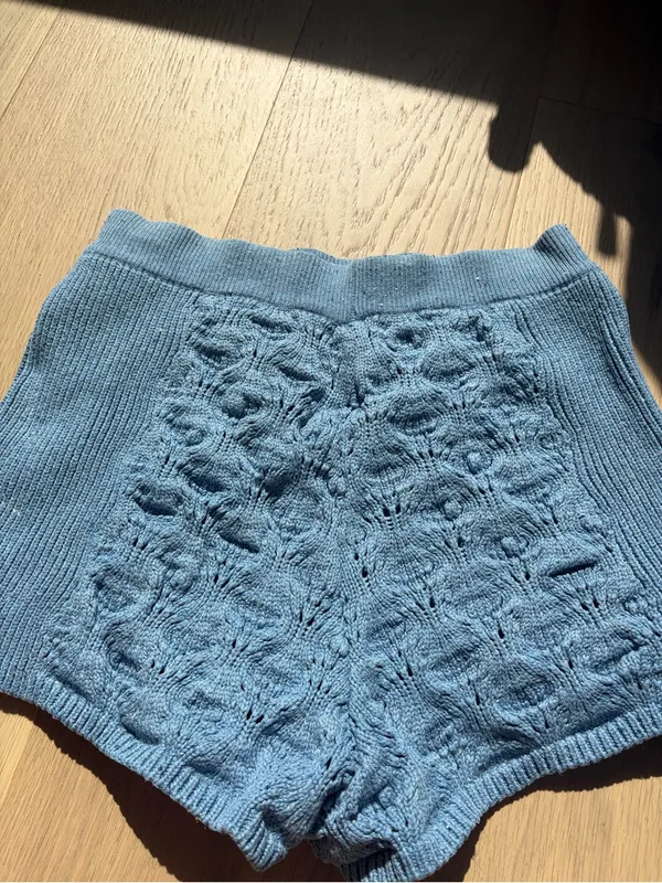 Spell blue knit bonfire organic cotton shorts - Image 5